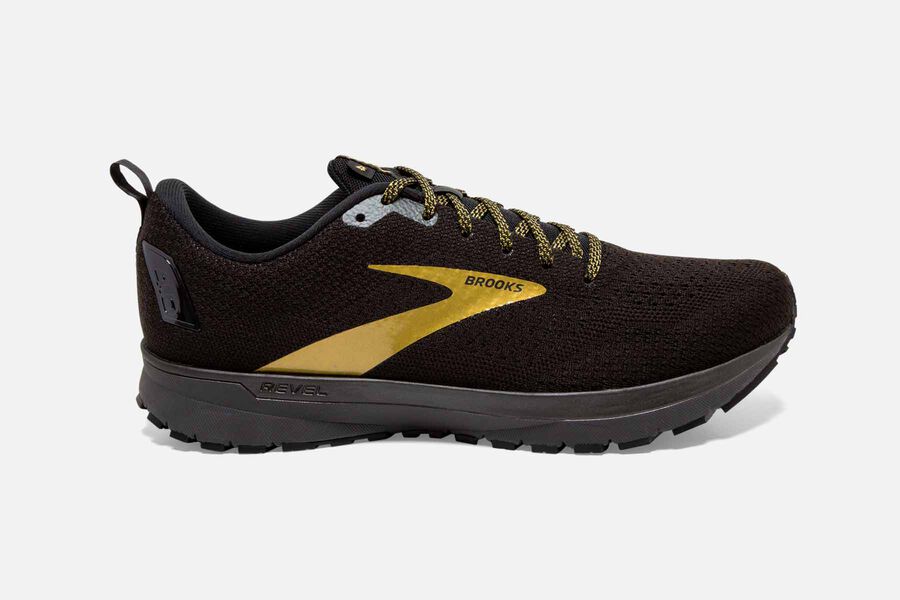 Brooks Revel 4 Road Loopschoenen Heren - Zwart/Goud - 140365SQF